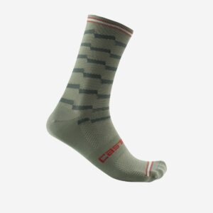 Castelli κάλτσες ποδηλασίας UNLIMITED 18 SOCK DEFENDER GREEN