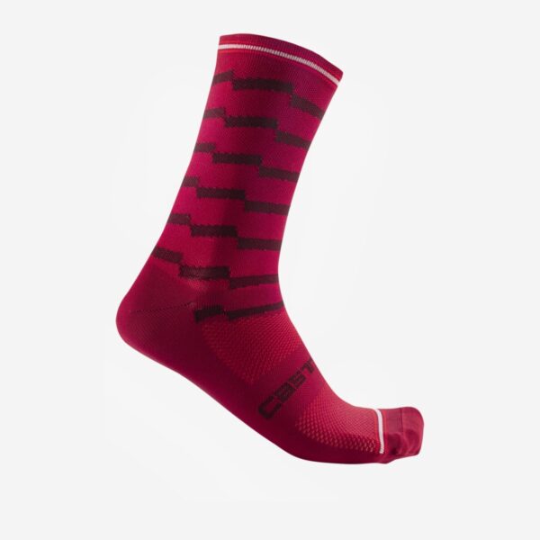 Castelli κάλτσες ποδηλασίας UNLIMITED 18 SOCK DARK RED/BORDEAUX