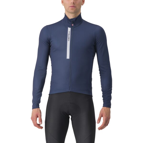Castelli Entrata Thermal Jersey belgian blue/silver grey