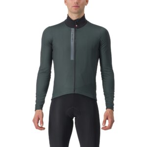 Castelli Entrata Thermal Jersey rover green/black