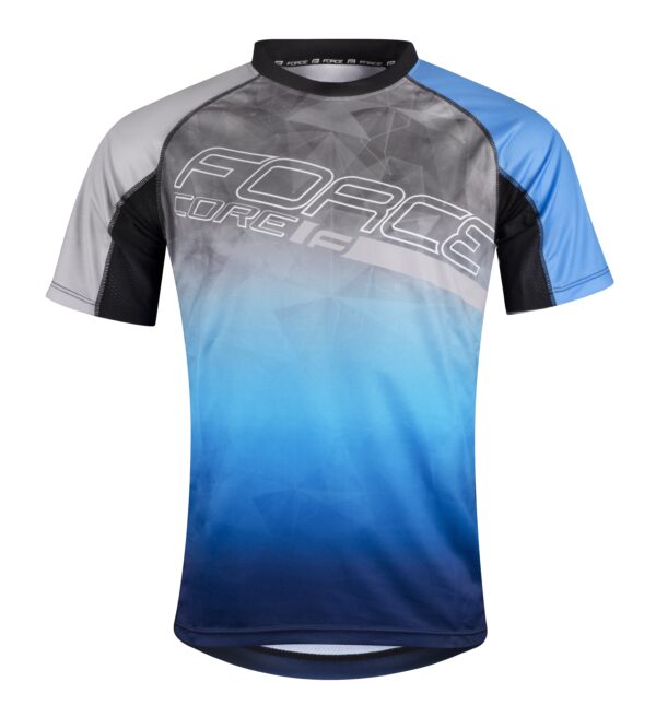 Force μπλούζα ποδηλασίας MTB Core Jersey Γκρι-Μπλε
