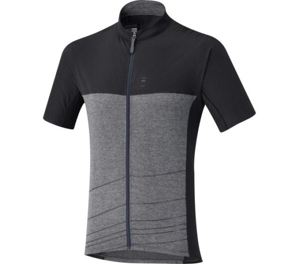 Shimano trail cycling jersey short sleeves raven