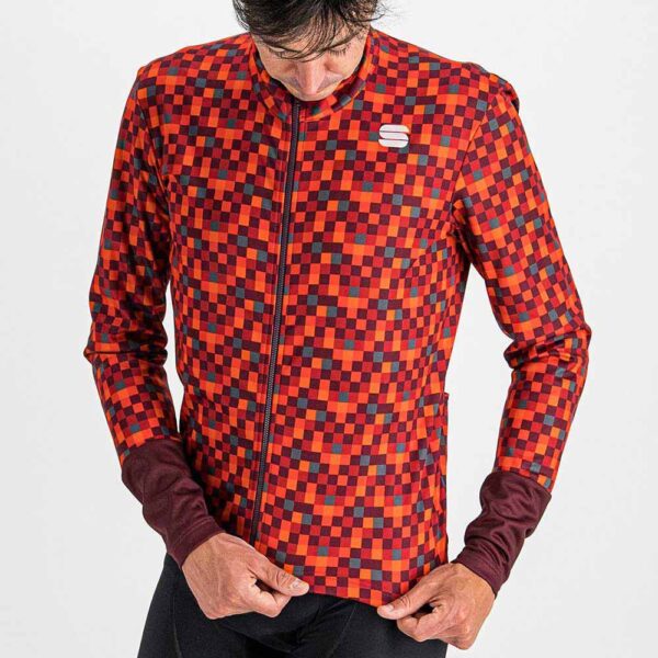 Sportful Jacket ποδηλασίας Pixel Red Wine