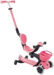 Globber Scooter Go.Up Baby Lights 360 Coral Pink