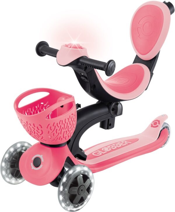Globber Scooter Go.Up Baby Lights 360 Coral Pink