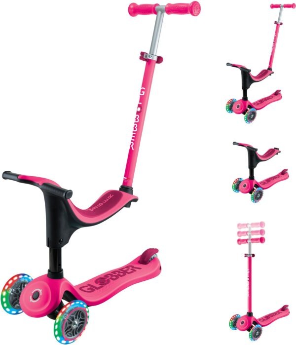 Globber Scooter Go.Up Sporty Lights Funchsia