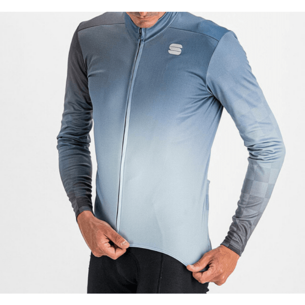 Sportful Μπλούζα Ποδηλασίας ROCKET THERMAL Jersey Full Zip L/S - Blue Sea