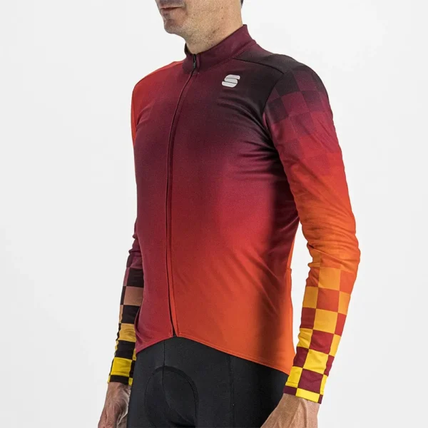 Sportful Μπλούζα Ποδηλασίας ROCKET THERMAL Jersey Full Zip L/S -  Red Wine