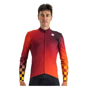 Sportful Μπλούζα Ποδηλασίας ROCKET THERMAL Jersey Full Zip L/S - Red Wine