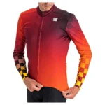 Sportful Μπλούζα Ποδηλασίας ROCKET THERMAL Jersey Full Zip L/S -  Red Wine