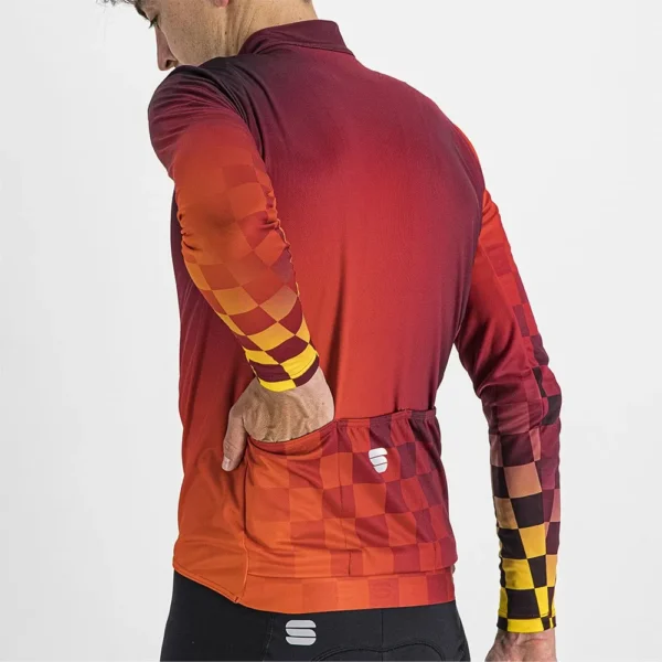 Sportful Μπλούζα Ποδηλασίας ROCKET THERMAL Jersey Full Zip L/S -  Red Wine