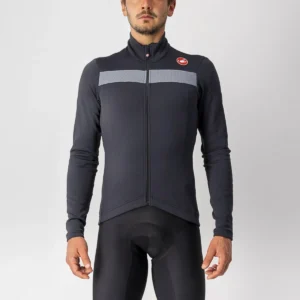 Castelli Puro 3 Jersey Μπλούζα Ποδηλασίας - Light Black / Silver Reflex