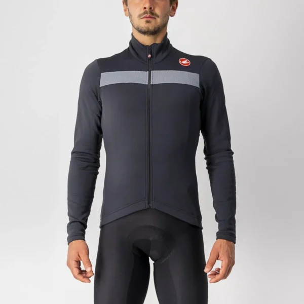 Castelli Puro 3 Jersey Μπλούζα Ποδηλασίας - Light Black / Silver Reflex