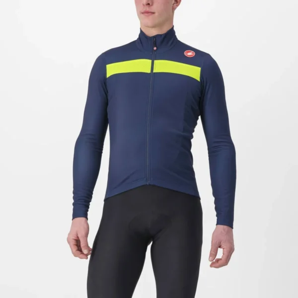 Castelli Puro 3 Jersey Μπλούζα Ποδηλασίας - BELGIAN BLUE/YELLOW FLUO REFLEX
