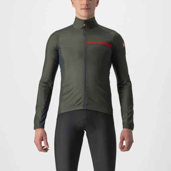 Castelli Squadra Stretch Jacket  MILITARY GREEN/DARK GRAY