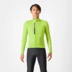 Castelli Entrata Thermal Jersey  ELECTRIC LIME/DARK GRAY