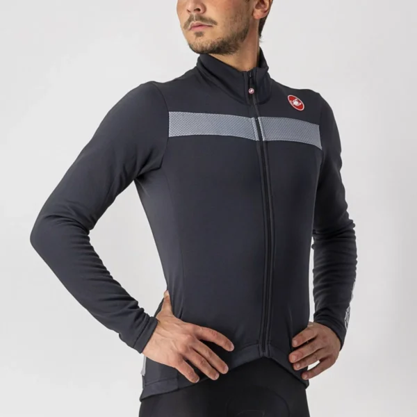 Castelli Puro 3 Jersey Μπλούζα Ποδηλασίας - Light Black / Silver Reflex