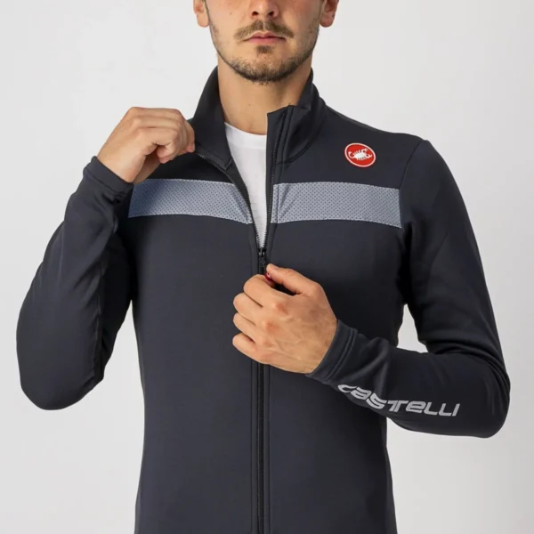 Castelli Puro 3 Jersey Μπλούζα Ποδηλασίας - Light Black / Silver Reflex