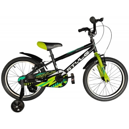 Παιδικό ποδήλατο 18" Style Sporty - Black "n" Green