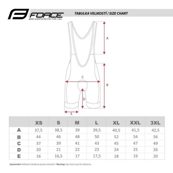 FORCE Κολάν Ποδηλασίας F STRIPE BLACK-GRAY