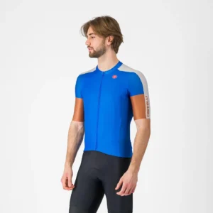 Castelli Μπλούζα Ποδηλασίας Entrata 6 Jersey AZZURRO ITALIA/SILVER GRAY-MOC