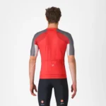 Castelli Μπλούζα Ποδηλασίας Entrata 6 Jersey RED/SMOKY GRAY-SILVER GRAY