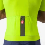 Castelli Μπλούζα Ποδηλασίας Prologo Lite Jersey ELECTRIC LIME/DEEP GREEN