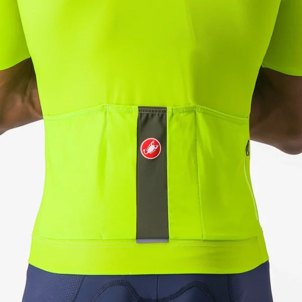 Castelli Μπλούζα Ποδηλασίας Prologo Lite Jersey ELECTRIC LIME/DEEP GREEN