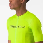 Castelli Μπλούζα Ποδηλασίας Prologo Lite Jersey ELECTRIC LIME/DEEP GREEN