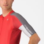 Castelli Μπλούζα Ποδηλασίας Entrata 6 Jersey RED/SMOKY GRAY-SILVER GRAY