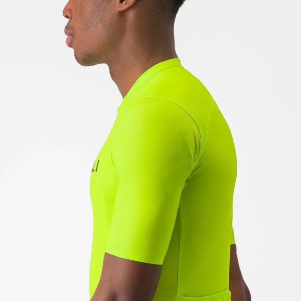 Castelli Μπλούζα Ποδηλασίας Prologo Lite Jersey ELECTRIC LIME/DEEP GREEN