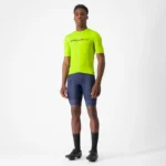 Castelli Μπλούζα Ποδηλασίας Prologo Lite Jersey ELECTRIC LIME/DEEP GREEN