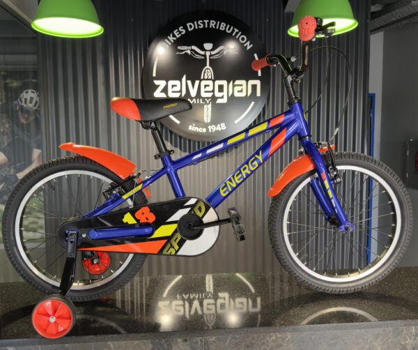 Energy SPEED 16''Παιδικό Ποδήλατο Αλουμινίου V-Brake -DeepSea Blue "n" Yellow