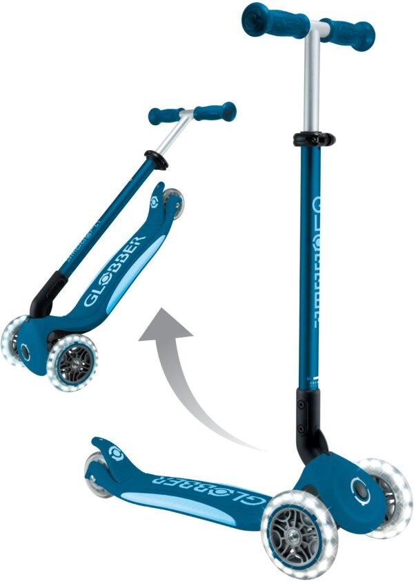 Globber Scooter Elite Lights V2  Petrol Blue (439-601-3
