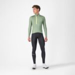Castelli Entrata Thermal Jersey GREEN PEPPER/ELECTRIC LIME