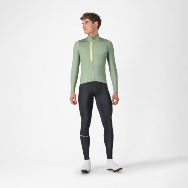 Castelli Entrata Thermal Jersey GREEN PEPPER/ELECTRIC LIME