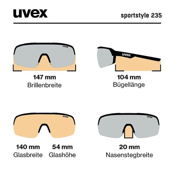 Γυαλιά Uvex Sportstyle 235 -Rhino Deepspace Mat / Mirror Blue