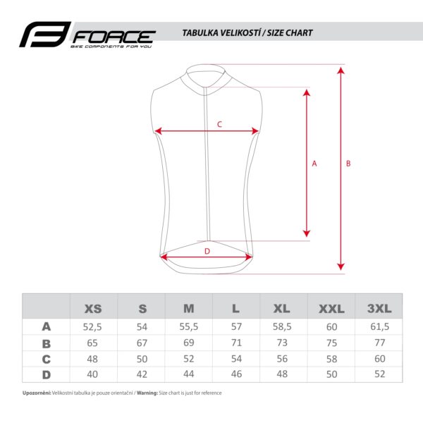 FORCE Γιλέκο Ποδηλασίας LASER, full back, black