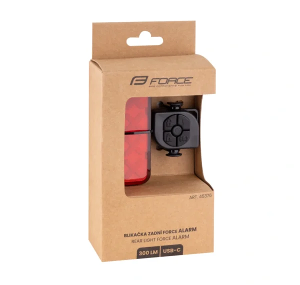 rear light FORCE ALARM 300LM, 36 LED, USB