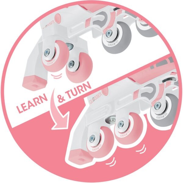 Globber Inline Skates 2 In 1 No 30-33 Pastel Pink (783-210)