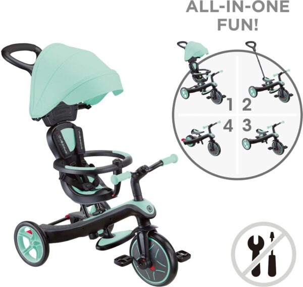 Globber Τρίκυκλο Trike Explorer 4 In 1 Mint (634-206)