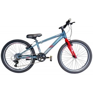 Energy παιδικό ποδήλατο Enigma 24″ Alloy Shiny Greygreen 'n' Red Glossy