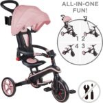 Globber Τρίκυκλο Trike Explorer Foldable 4 In 1 Pastel Pink (732-210)