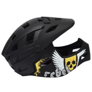 MOON ΚΡΑΝΟΣ ΠΟΔΗΛΑΤΟΥ FULL FACE REBEL BLACK MATT YELLOW