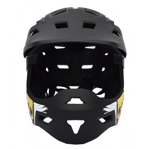MOON ΚΡΑΝΟΣ ΠΟΔΗΛΑΤΟΥ FULL FACE REBEL BLACK MATT YELLOW