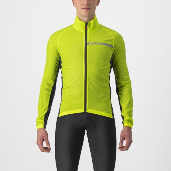 Castelli Squadra Stretch Jacket Electric Lime/Dark Grey