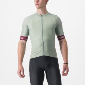 Castelli Entrata VI Jersey Defender Green/Bordeaux-Silver Gray