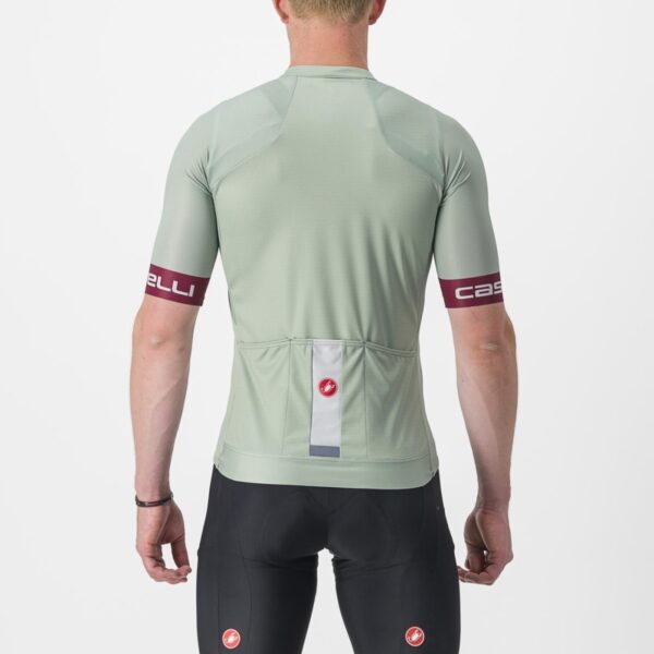 Castelli Entrata VI Jersey Defender Green/Bordeaux-Silver Gray