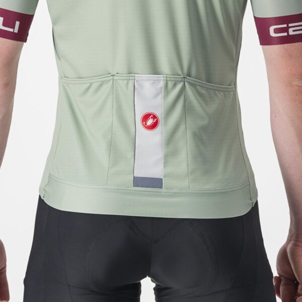 Castelli Entrata VI Jersey Defender Green/Bordeaux-Silver Gray