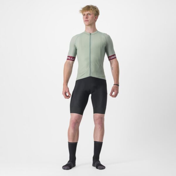 Castelli Entrata VI Jersey Defender Green/Bordeaux-Silver Gray